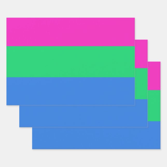 Polysexual Pride Flag Wrapping Paper Sheets (Set)