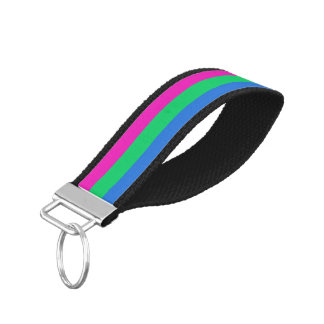Polysexual Pride Flag Wrist Keychain