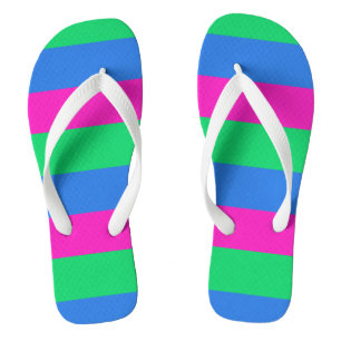 Polysexual Pride Flip Flops