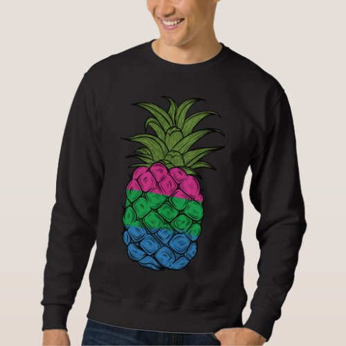 Polysexual Pride Pineapple Poly Pride Pineapple Fr Sweatshirt