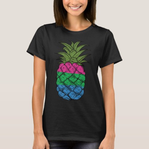 Polysexual Pride Pineapple Poly Pride Pineapple Fr T_Shirt
