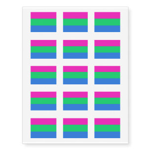 Polysexual Pride Temporary Tattoos