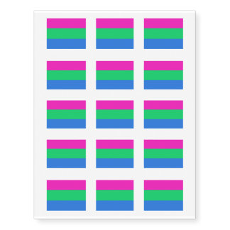 Polysexual Pride Temporary Tattoos