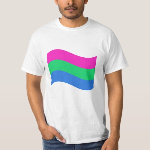 Polysexual Pride Wavy Flag T_Shirt
