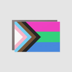 Polysexual Progress Pride Flag Car Magnet