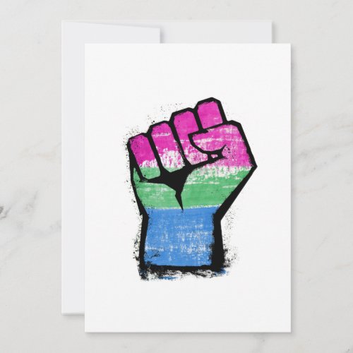 Polysexual Protest Fist Holiday Card