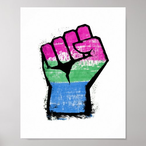 Polysexual Protest Fist Poster