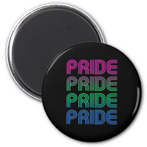 Polysexual Retro Pride Magnet
