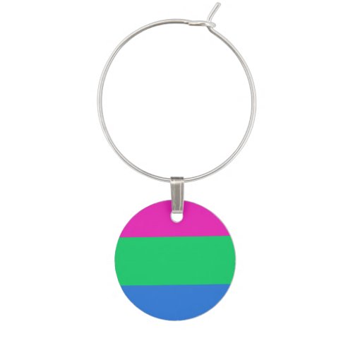 Polysexual Wine Glass Charm