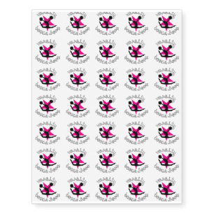 Pom Dancer Temporary Tattoos