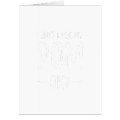 Pom Dog Lover Funny Pomeranian Dog Mom Gift Card