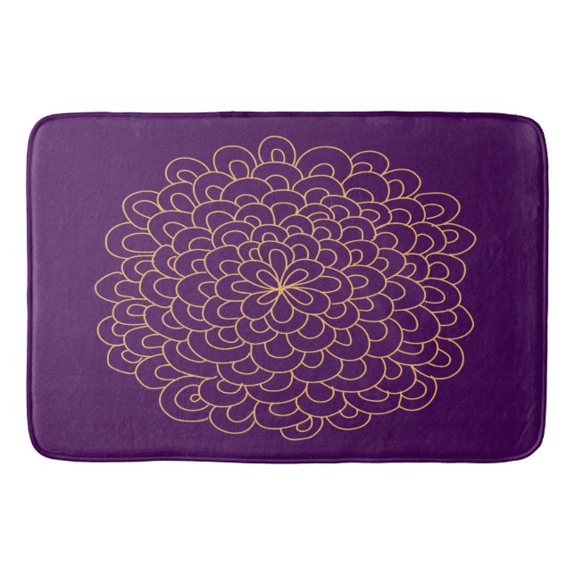 Pom Flower Bath Mat (Front)
