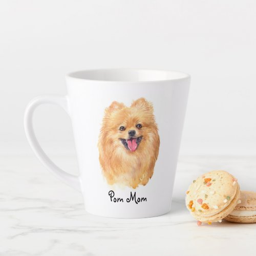 Pom Mom Illustrated Pomeranian Latte Mug