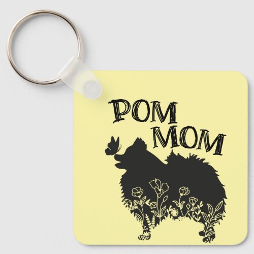 Pom Mom Pomeranian Dog_Lover Keychain