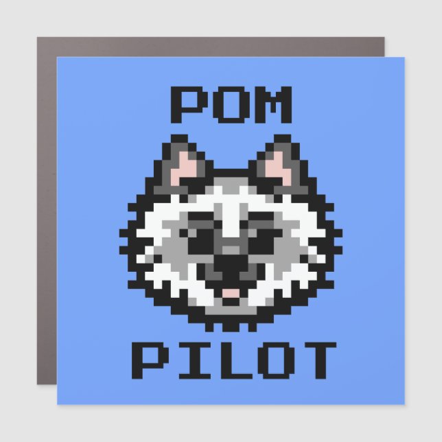 Pom Pilot (Merle) - Car Magnet (Front)