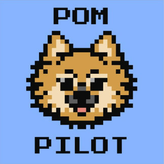 Pom Pilot (Orange/Blue) - Car Magnet