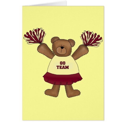 Pom Pom Cheerleader Bear Tshirts and Gifts (Front)