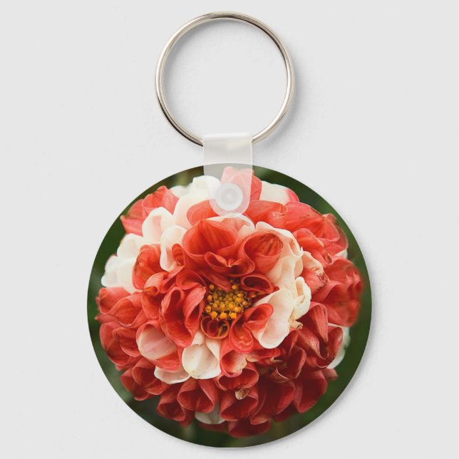 Pom Pom Dahlia Bobble Keychain (Front)