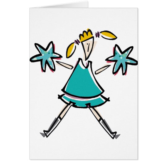 Pom Pom Girl Card
