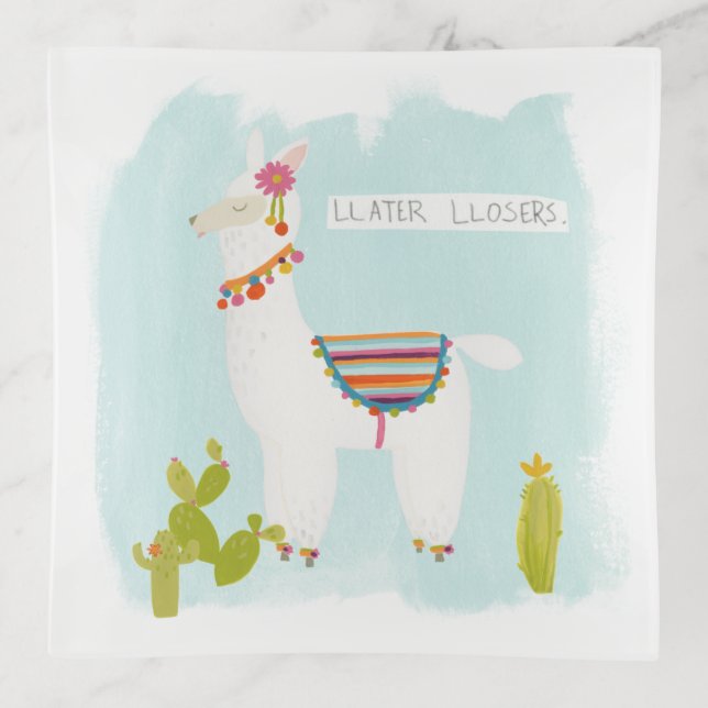 Pom Pom Llama Rama- Llater Llosers Trinket Tray (Front)