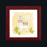 Pom Pom Llama Rama- Save the Drama for Your Llama Gift Box<br><div class="desc">Pom Pom Llama Rama I by June Erica Vess. Features a llama in colorful adornments with the phrase "Save the Drama for Your Llama."</div>