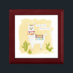 Pom Pom Llama Rama- Save the Drama for Your Llama Gift Box<br><div class="desc">Pom Pom Llama Rama I by June Erica Vess. Features a llama in colorful adornments with the phrase "Save the Drama for Your Llama."</div>