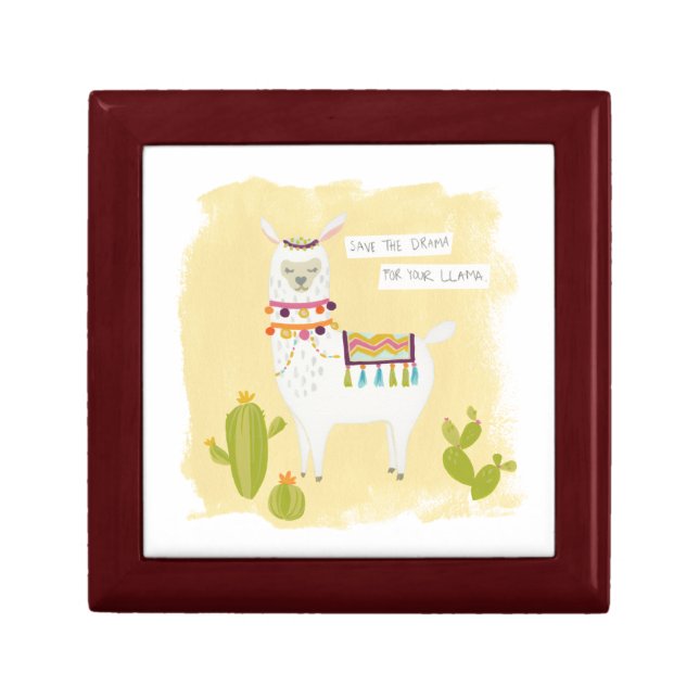 Pom Pom Llama Rama- Save the Drama for Your Llama Gift Box (Front)