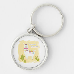 Pom Pom Llama Rama- Save the Drama for Your Llama Keychain