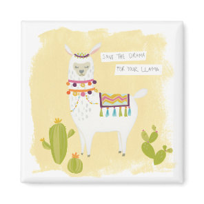 Pom Pom Llama Rama- Save the Drama for Your Llama Magnet
