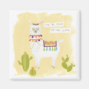 Pom Pom Llama Rama- Save the Drama for Your Llama Magnet
