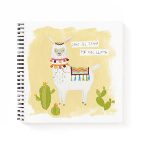 Pom Pom Llama Rama- Save the Drama for Your Llama Notebook