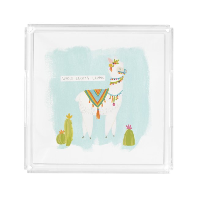Pom Pom Llama Rama - Whole Lotta Llama Acrylic Tray (Front)