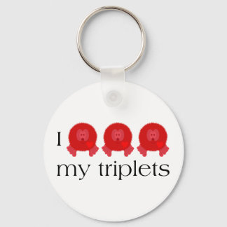 Pom Pom Triplets Keychain