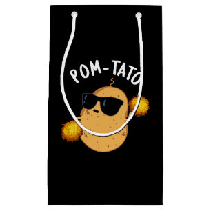 Pom-tato Funny Potato Pun Dark BG Small Gift Bag