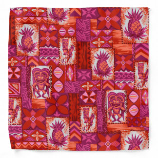 Pomaika’i Tiki Hawaiian Vintage Tapa Bandana