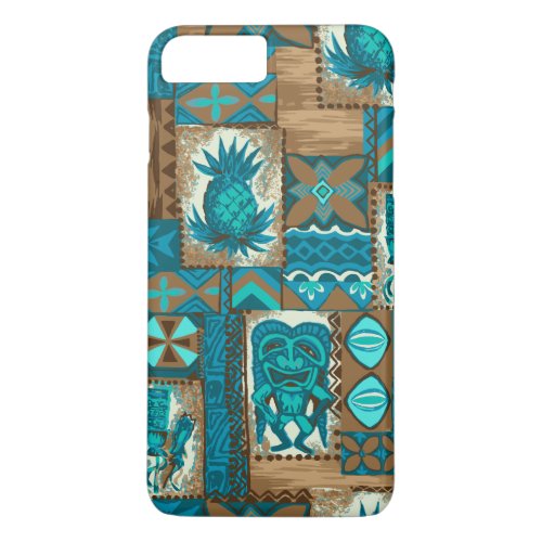 Pomaikaâi Tiki Hawaiian Vintage Tapa iPhone 8 Plus7 Plus Case