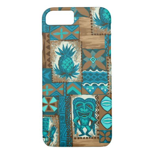 Pomaikai Tiki Hawaiian Vintage Tapa iPhone 87 Case