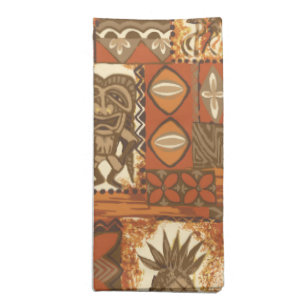 Pomaika’i Tiki Hawaiian Vintage Tapa Cloth Napkin