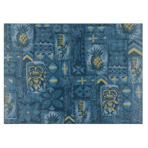 Pomaika’i Tiki Hawaiian Vintage Tapa Cutting Board