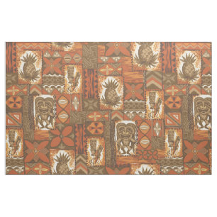 Pomaika’i Tiki Hawaiian Vintage Tapa Fabric