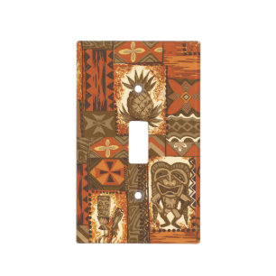 Pomaika’i Tiki Hawaiian Vintage Tapa Light Switch Cover