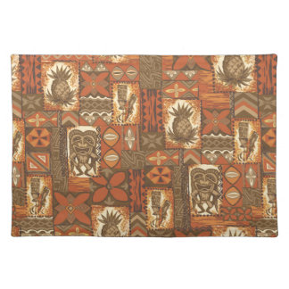 Pomaika’i Tiki Hawaiian Vintage Tapa Placemat