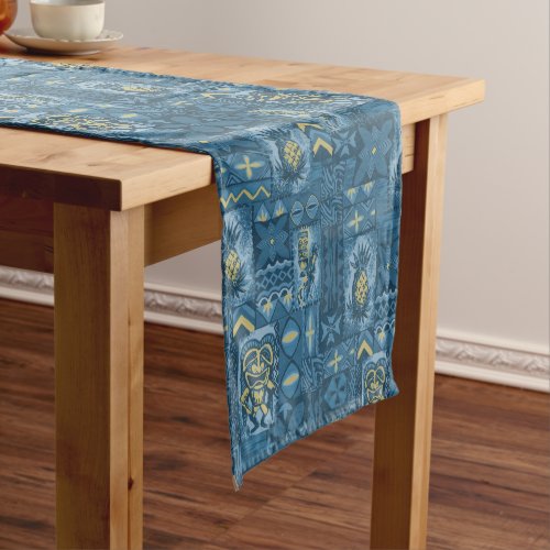 Pomaikai Tiki Hawaiian Vintage Tapa Short Table Runner