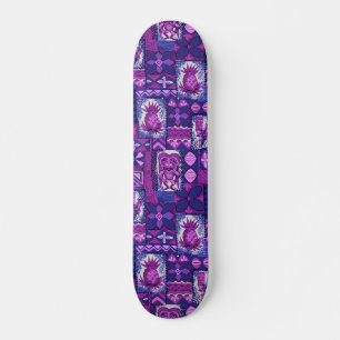 Pomaika’i Tiki Hawaiian Vintage Tapa Skateboard