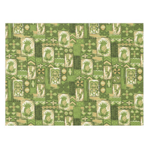 Pomaika’i Tiki Hawaiian Vintage Tapa Tablecloth