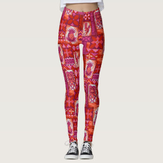 Pomaika’i Tiki Hawaiian Vintage Tropical Tapa Leggings