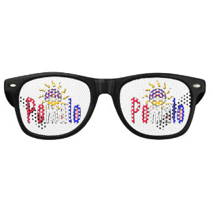 Pomalo – Croatian Relaxation with Sun & Rainbow  Retro Sunglasses