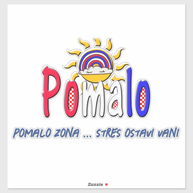 Pomalo – Croatian Relaxation with Sun & Rainbow Sticker (Sheet)