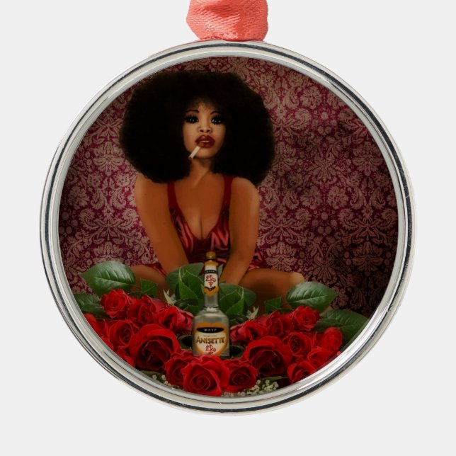 Pomba Gira Metal Ornament (Front)