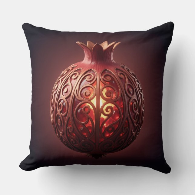 Pomegranate´10 Throw Pillow (Front)